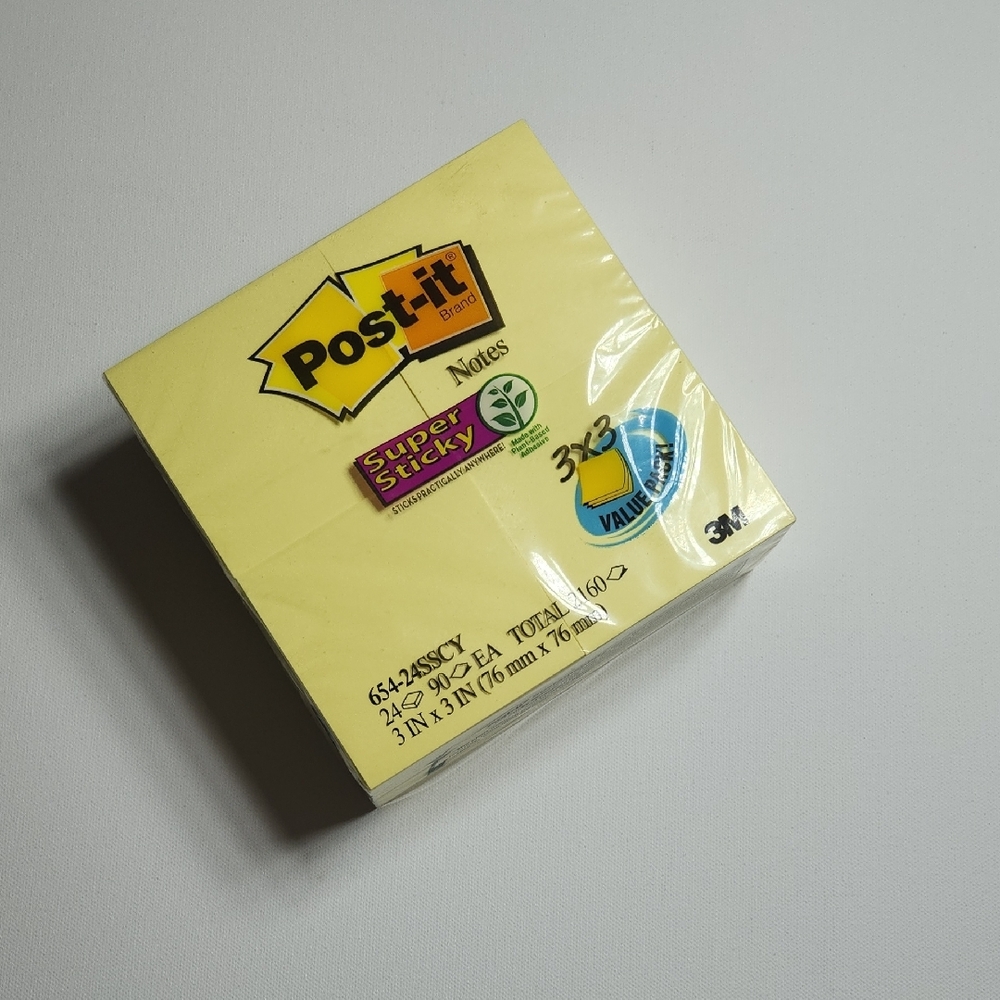 Post-it Super Sticky Notes, Yellow - Picture 2 of 3